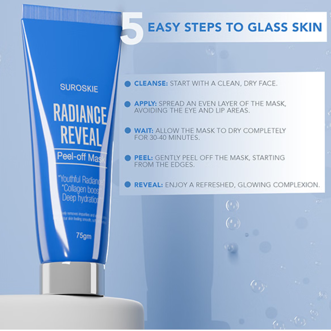 Suroskie peel off mask | cleanse & tighten pores | Glass like Skin in 20 minutes