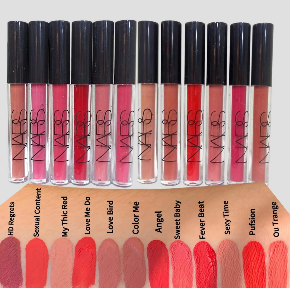 12 Pcs Nars Lip Gloss Brillant A Levres Set