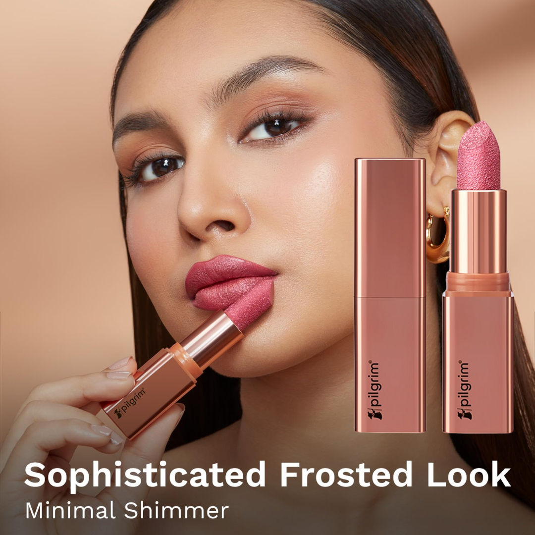 Pilgrim Glitter Lipstick – The Dubai Collection | High-Impact Sparkle, Frosted Shimmer & Non-Drying Luxury Lipstick