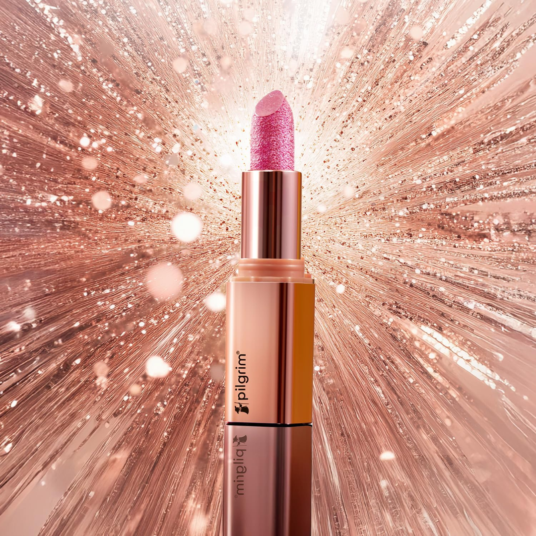 Pilgrim Glitter Lipstick – The Dubai Collection | High-Impact Sparkle, Frosted Shimmer & Non-Drying Luxury Lipstick