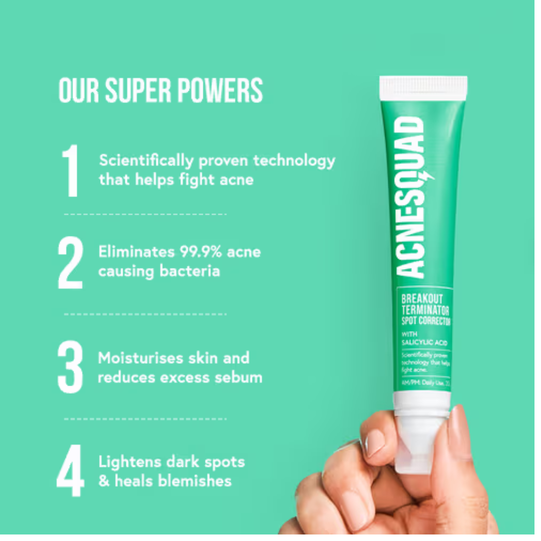 AcneSquad Acne Defense Spot Corrector | Clears Pimples, Kills Acne Bacteria & Fades Dark Spots