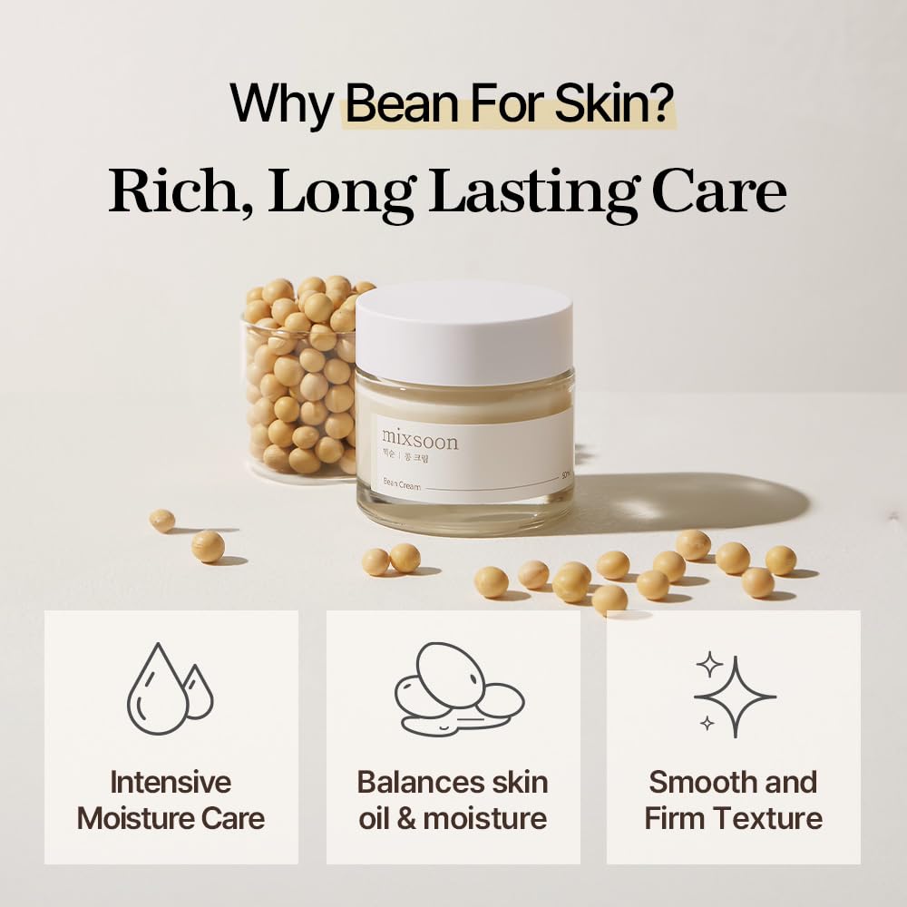Mixsoon Bean Cream - Intensive Moisture Face Cream For Smooth