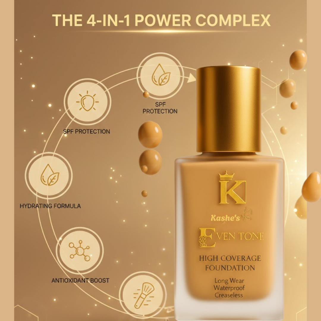 Kashe flawless & Even Tone Foundation | Waterproof & 24H long-lasting | For all Skin Types