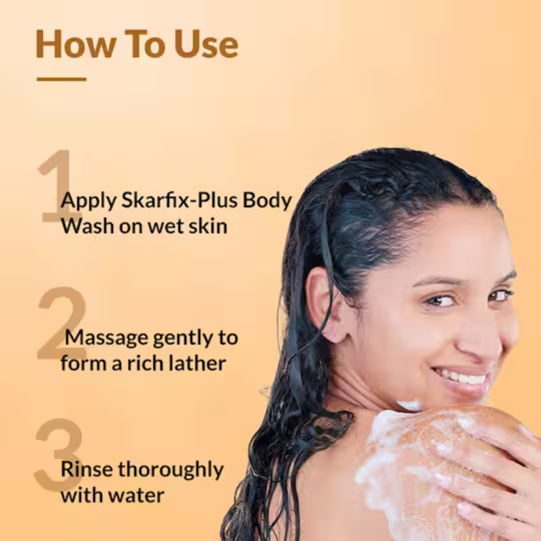 Skarfix-Plus Brightening Body Wash | 4% actives to cleanse, brighten, and fade dark spots - Instant DeTan Solution