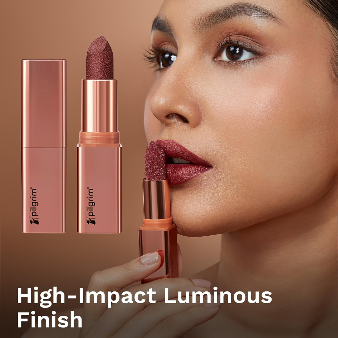 Pilgrim Glitter Lipstick – The Dubai Collection | High-Impact Sparkle, Frosted Shimmer & Non-Drying Luxury Lipstick