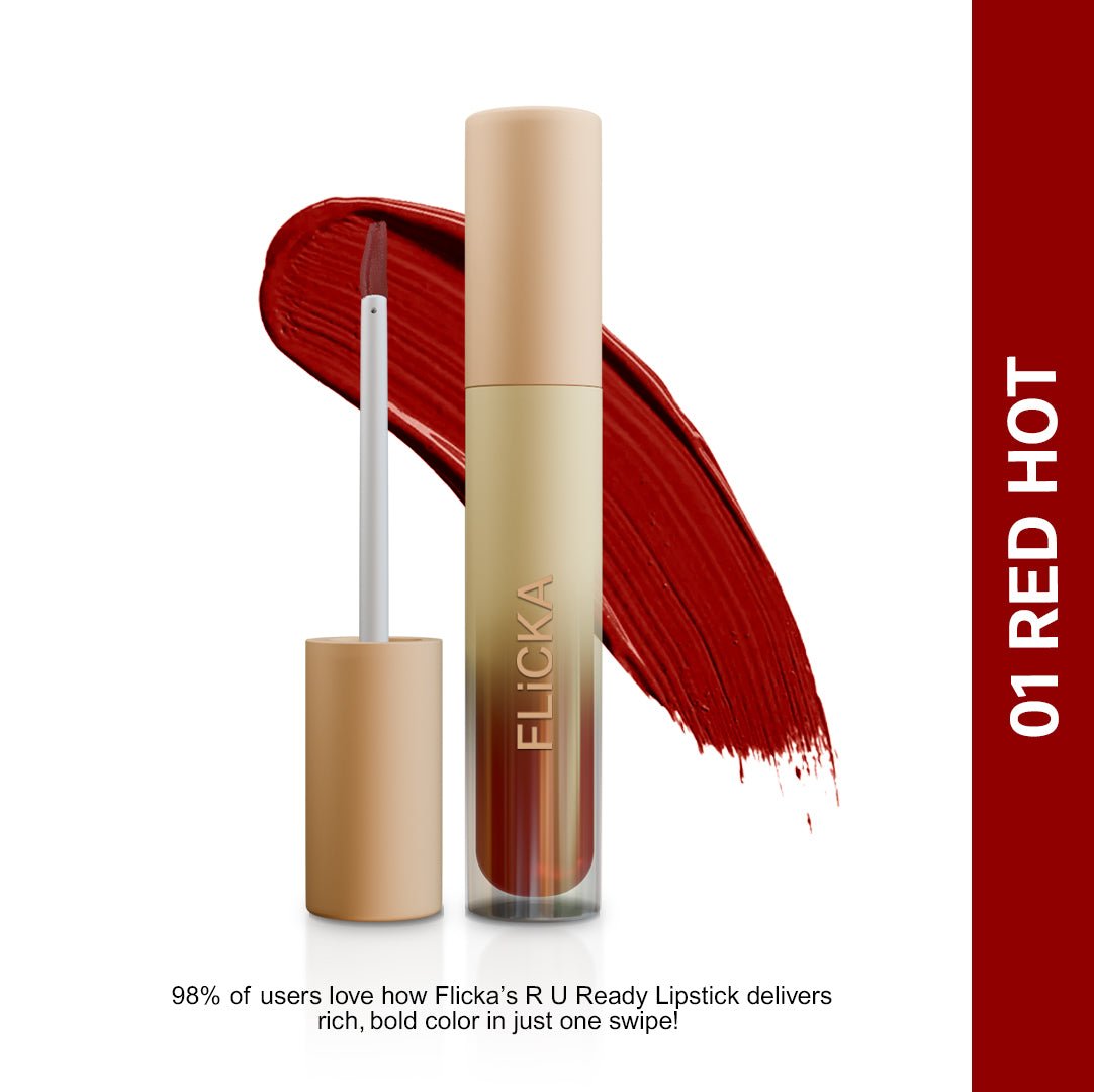 R U Ready Liquid Matte Lipstick -01-Red Hot