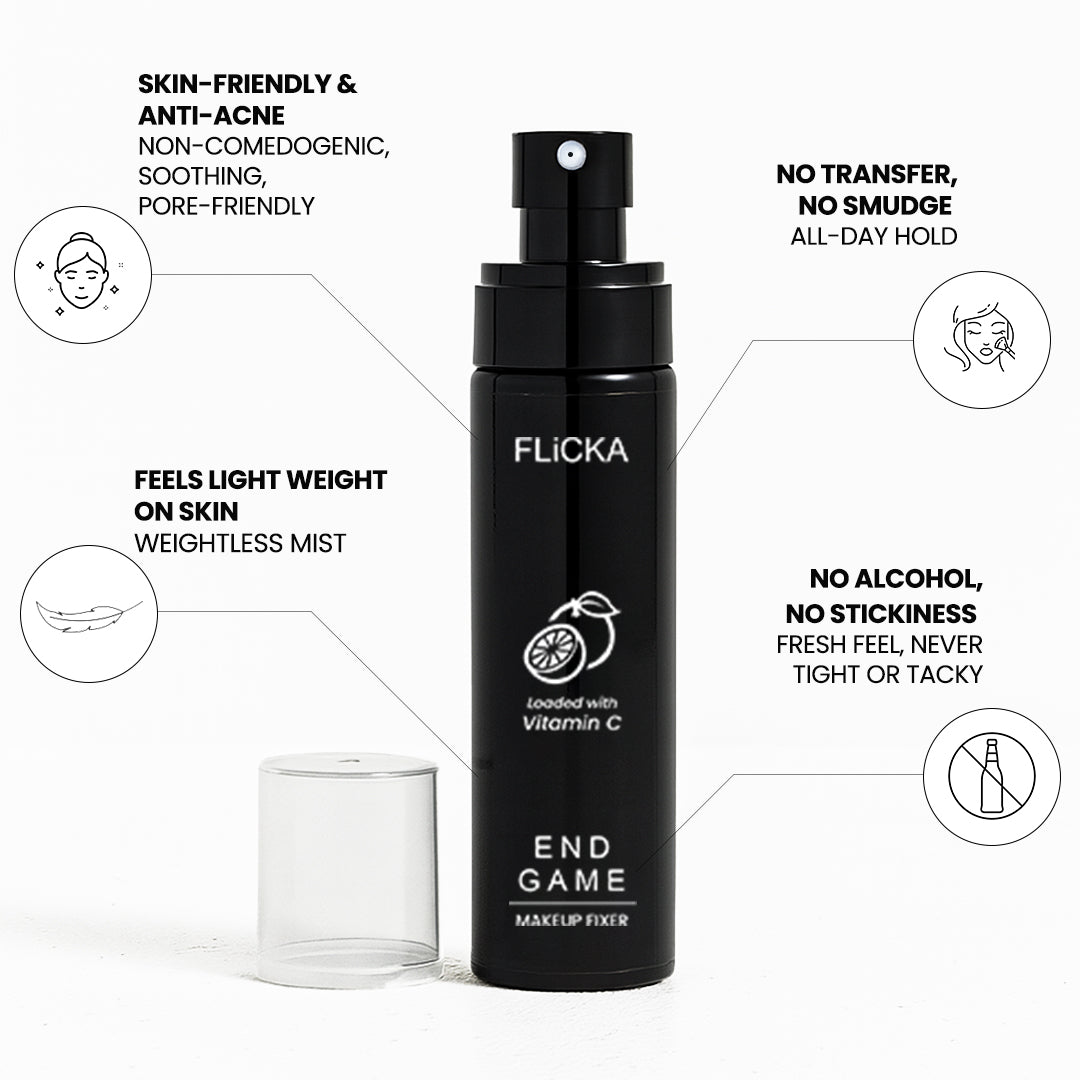 Flicka Cosmetics End Game Makeup Fixer - The Ultimate Vitamin C-Infused Setting Spray