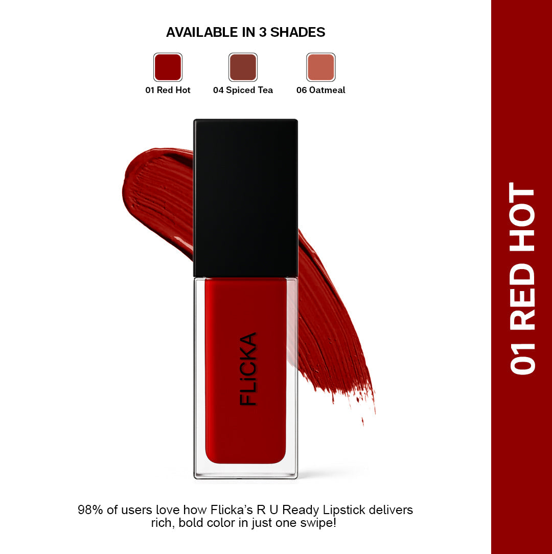 R U Ready Liquid Matte Lipstick -01-Red Hot