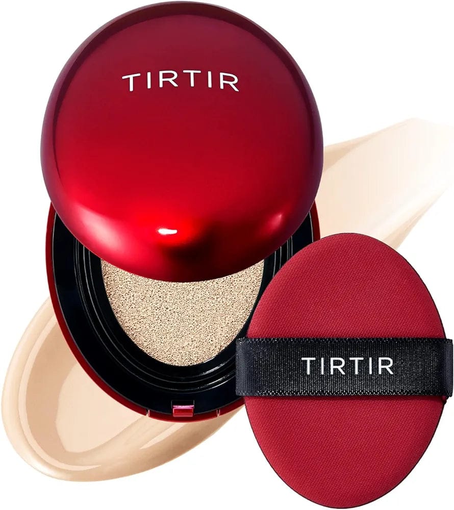 TIRTIR Red Cushion Glow Foundation – Full Coverage, Poreless Finish, Korean Radiance in a Tap