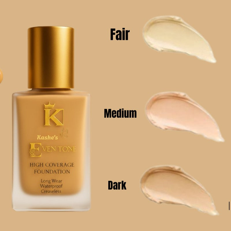 Kashe flawless & Even Tone Foundation | Waterproof & 24H long-lasting | For all Skin Types